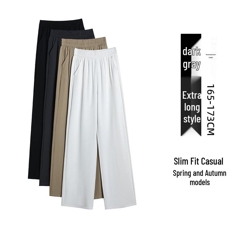 

Women s High-Waisted Wide-Leg Drape Pants - Versatile Spring/Autumn Style 2026 S