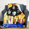 1PC KISS Band Blanket Soft Warm All Season Throw for Sofa, Bed, Car, Office Vibrant Colorful Design, Durable & Cozy Gift