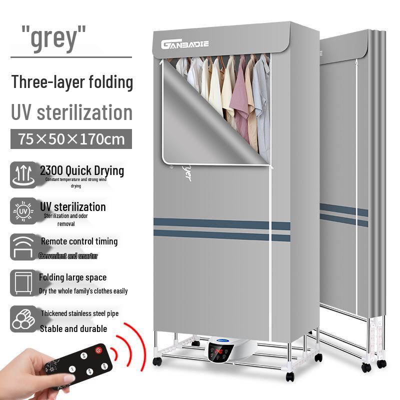 Portable UV Sterilization Quick-Dry Clothes Dryer with Deodorization