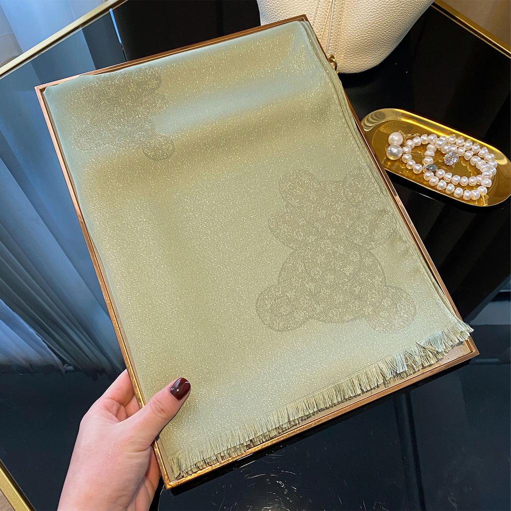 Lente en Zomer Tencel Katoen Gouden Zijde Zijden Sjaal Hoge Mode Buitenlandse Stijl Strand Sjaal Sjaal Pentagram Sjaal Vrouwen