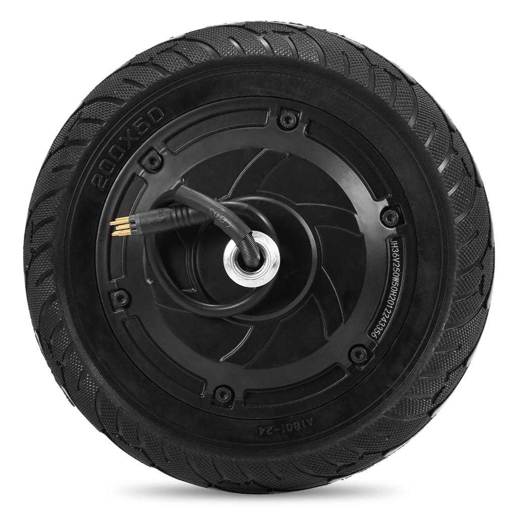 250W Electric Scooter Engine Motor Tire Front Wheel Solid Tire Engine Motor Driving Tire Replacement for Kugoo S1