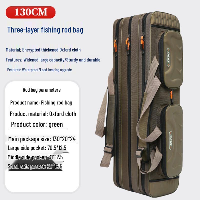 Waterproof Lightweight Fishing Rod Bag - Large Capacity & Portable Canvas, Multifunctional Good-Looking Sea Rod Bag.
