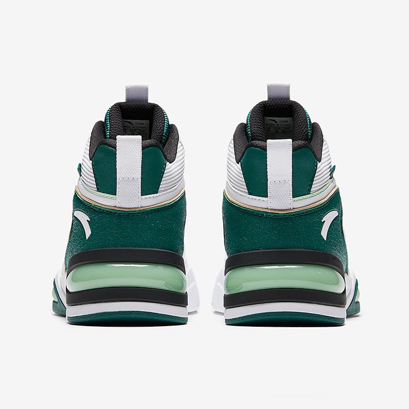 Anta Kids Arc Light Synthetic Leather Fabric Comfortable Trendy Wear Resistant Non Slip High Top Casual Shoes Kids Casual Shoes 312448032-3