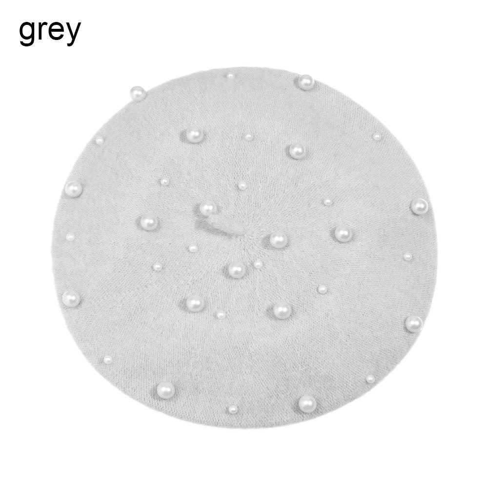 

Модная винтажная элегантная регулируемая шляпа художника, французская кепка художника, теплая шерстяная шляпа-берет серый