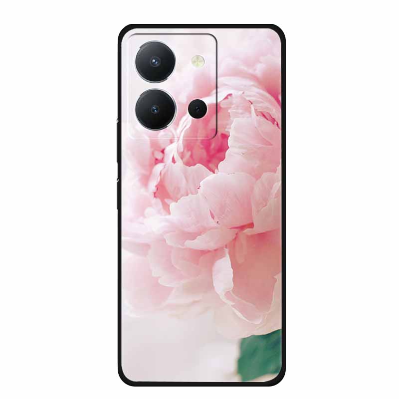 For Vivo Y36 4G Case Luxury TPU Soft Silicone Phone Cases Back Cover For VivoY36 4G Russian Version Shockproof Flowers New Funda