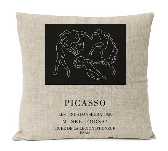 Home Decorative Black Geometric Linen Pillow Cover Boho Bohemia Throw Pillow Art Cushion Decoration Sofa Pillowcase 60x60