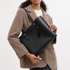 Coach Mollie Brand Logo Zipper Closure Tote Bag Tote Bag Shopping Bag Handbag Cowhide Shoulder Bag 34 Women's Black