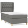 3128718 vidaXL Divan Bed with Mattress Dark Grey 80x200 Cm Fabric