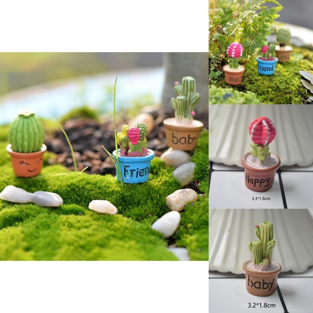 Elegant Micro Cactus Resin Ornament Perfect For Enchanting Dollhouse Decor