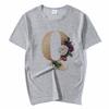 Summer A To Z 26 Alphabet Print Tshirt Cartoon Tees Women Streetwear Funny Casual T