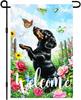 Welcome Spring Garden Ag Spring Summer Dachshund Garden Ag Double, 12x18 XXQ