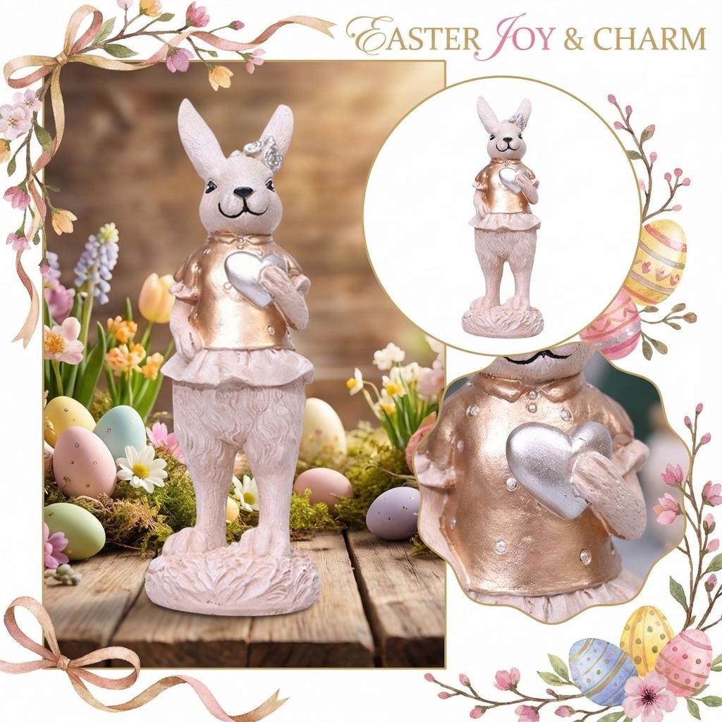 Easter Creative Cute Rabbits Resin Figurine