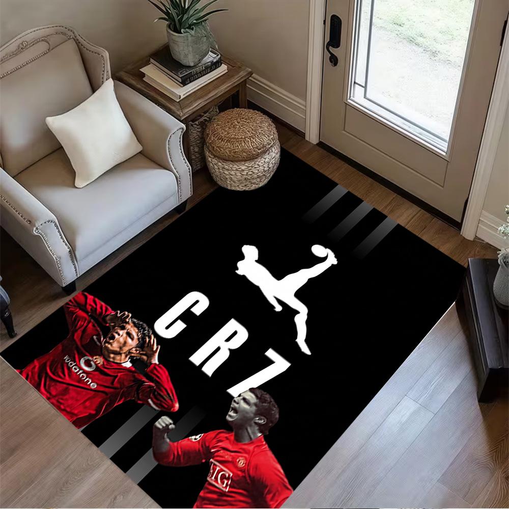 Crz Football Legends Carpet Perfect for Game Room Playrooms Dormitory Decorate room Anti-slip Rug Decorate Offices Spiritual Gift
