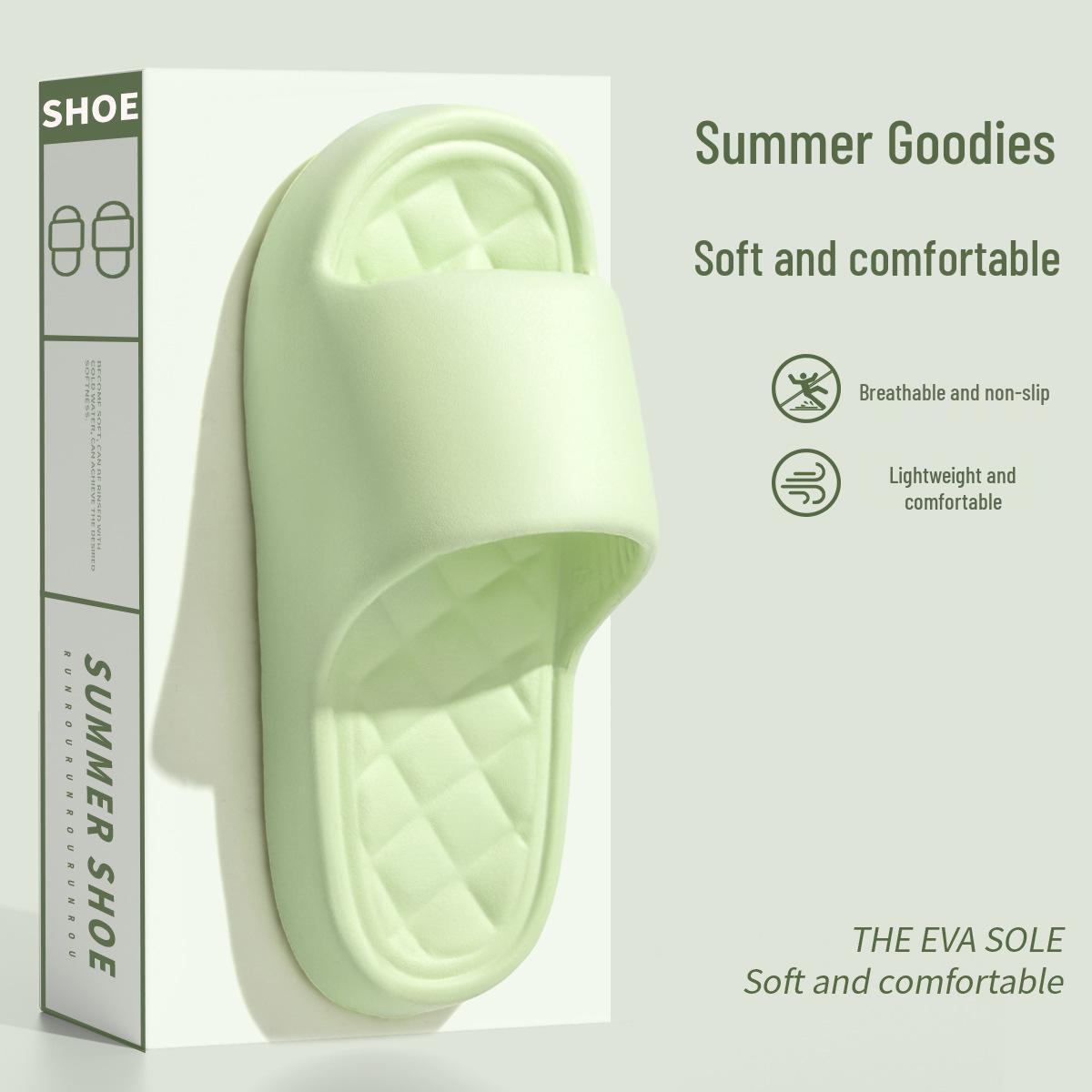 

2025 EVA Men s & Women s Non-Slip Anti-Odor Indoor/Outdoor Bath Slippers 36-37 зелёный