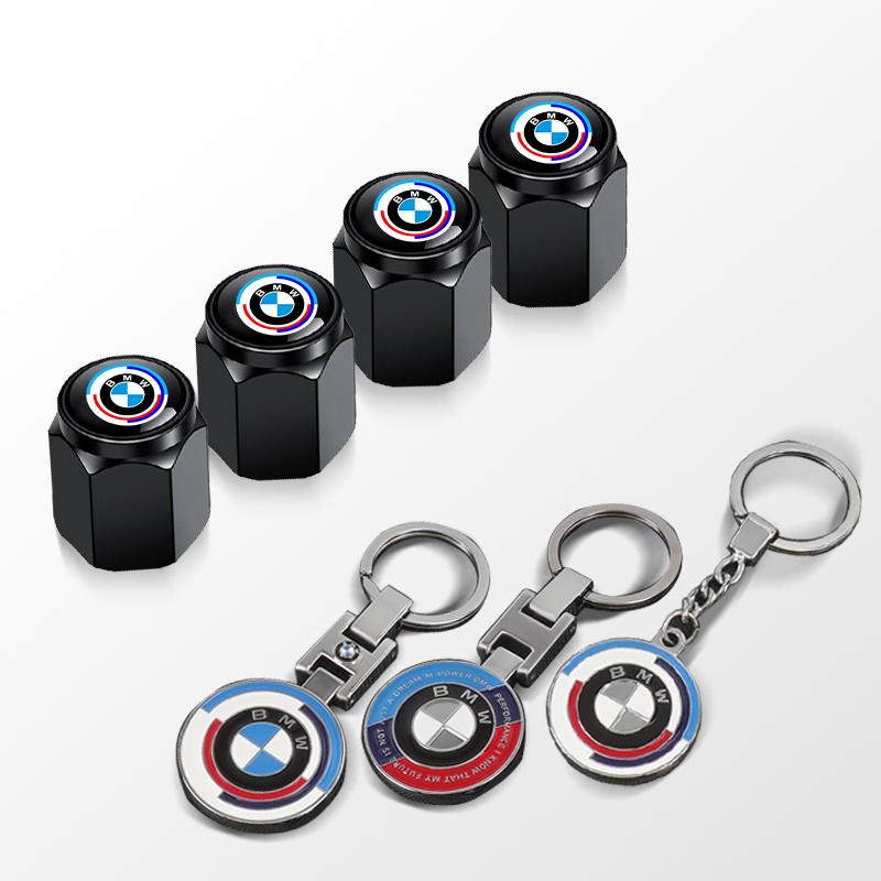 Car Tire Wheel Valve Caps Cover Metal Car Keychain Keyring For BMW i7 X7 G07 LCI iX I20 X1 U11 3 5 7 Series G70 G09 XM Accessory ZX2