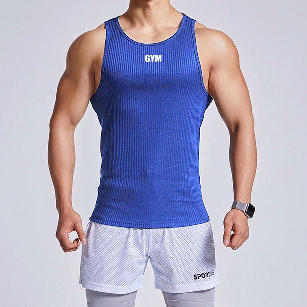 Men's 2024 High-End Breathable Y-Back Sleeveless Tank Top for Outdoor Running and Casual Sports