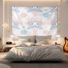 Sanrio Characters Tapestry Cute Cartoon Wall Hanging for Bedroom Living Room Dorm Home Decor Aesthetic Gift