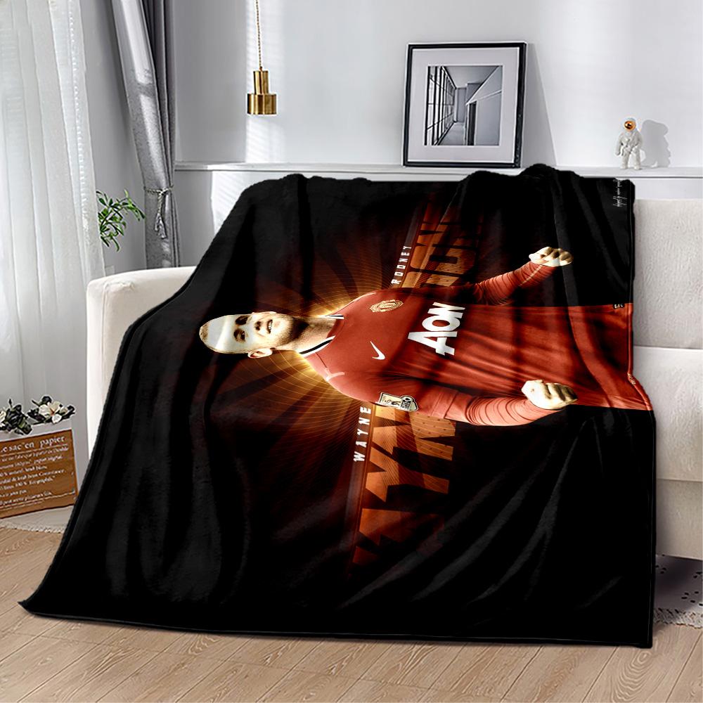 Soccer Player Action Blanket Comfortable Great for Bedding Office Chair Four Seasons Multipurpose Modern Unique Gift for Family and Friends Camping