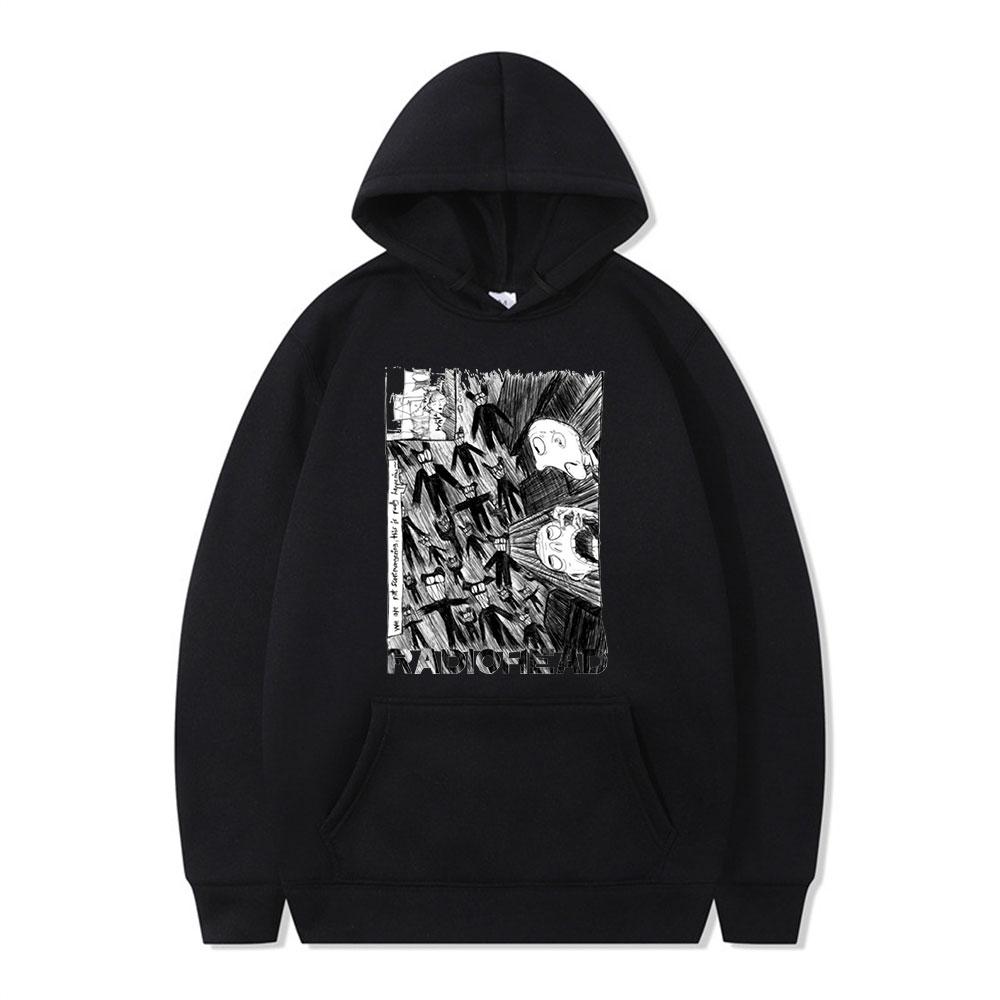 Толстовка с капюшоном унисекс в стиле рок-группа Radiohead в стиле хип-хоп пуловер с принтом музыкального альбома винтажный спортивный костюм унисекс 2XL 4873₽