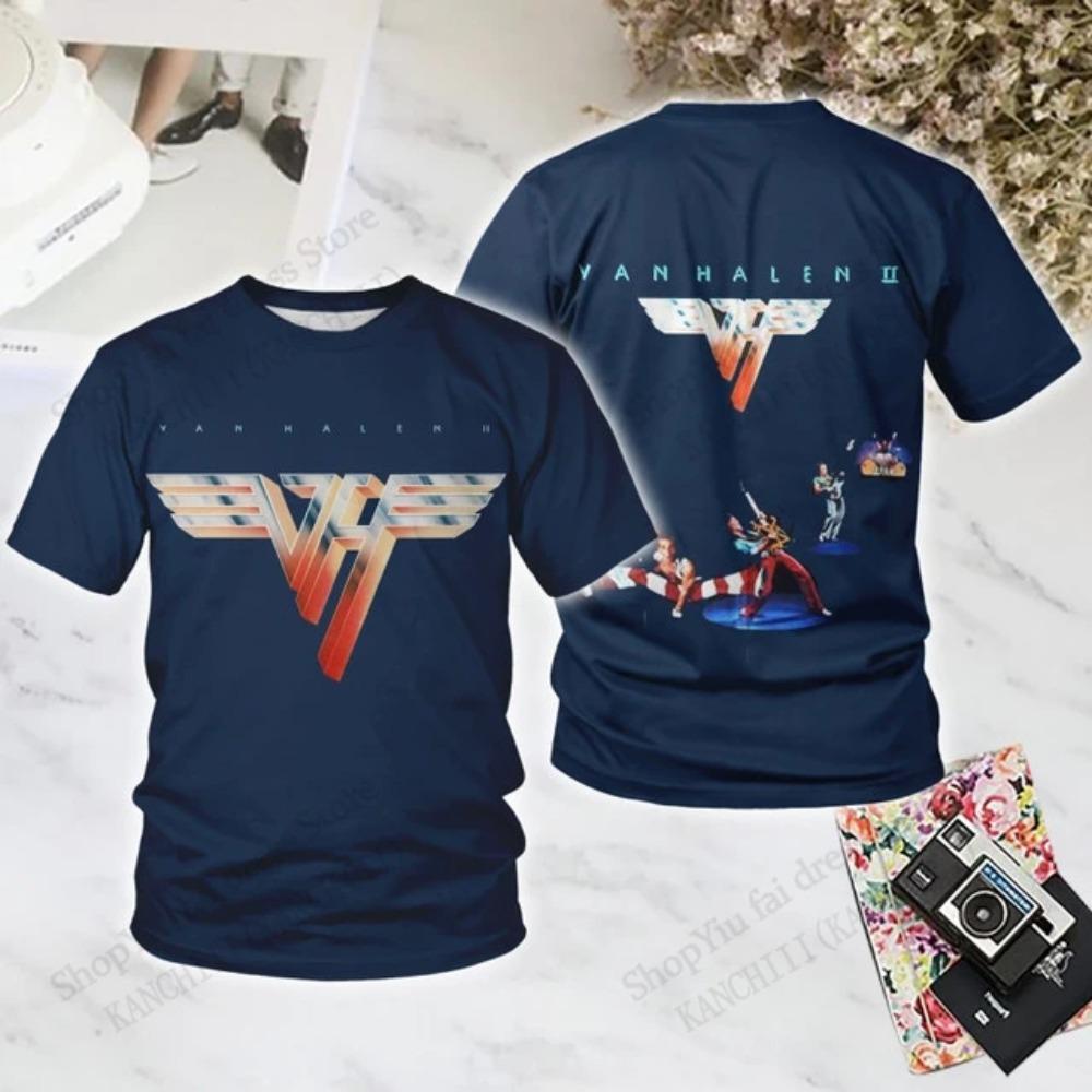 

Classic Rock Band VAN HALEN 3D Print T-shirt Men Women Fashion Short Sleeve Tshirt Kids Hip Hop Tops Tees Men Clothing New 2025 XXXS