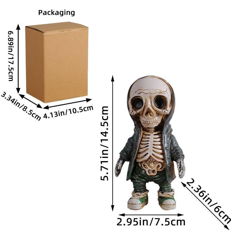 Unique Resin Skeleton Figurine In Versatile Colors For Halloween And Christmas Decor