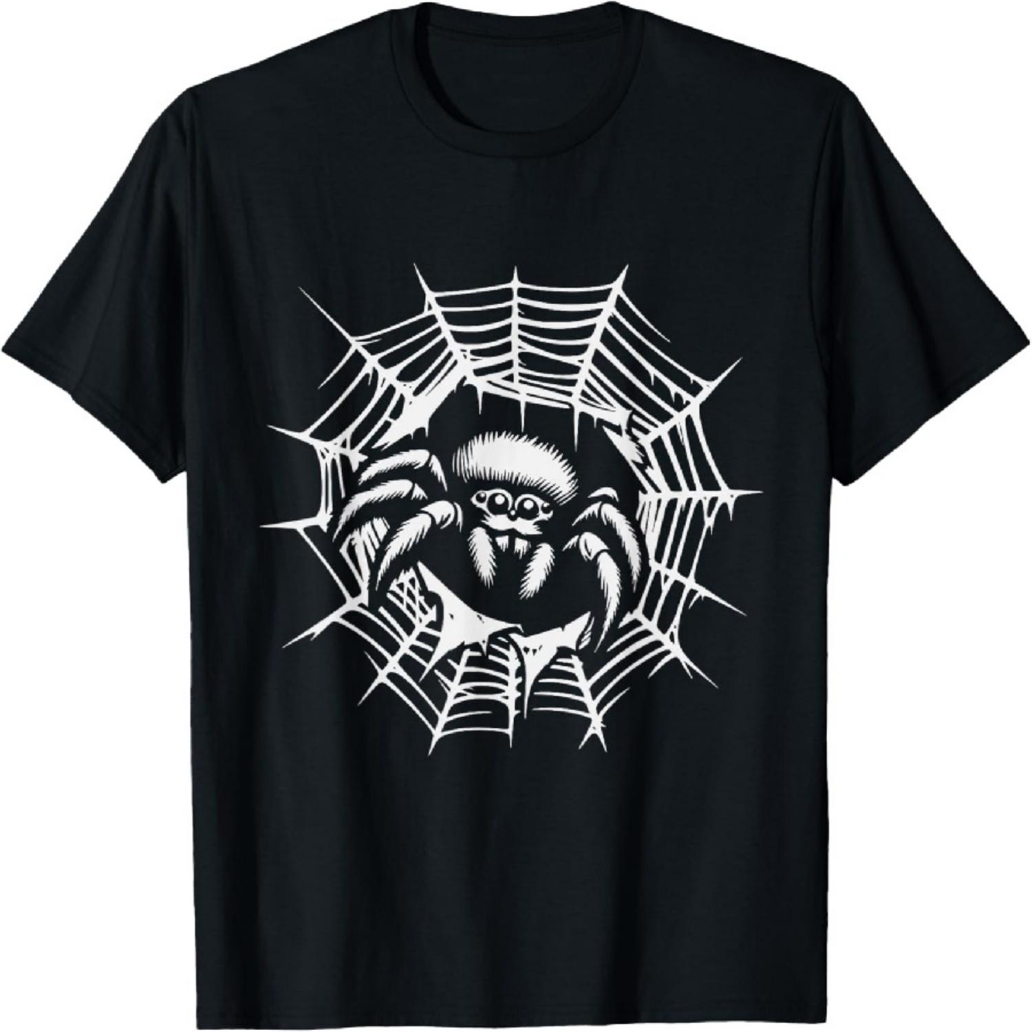 

Spider With Spiderweb Graphic Art Design T-Shirt XXXXXL чорний