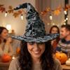 Gothic Halloween Wizard Hat Tall Pointed Cone Top Cosplay Witch Cap  Cosplay Events