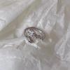 Adjustable Cross Zircon Open Ring - Stylish Geometric Design