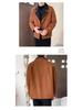 Men's High-End Street Style Wool Coat - Thickened Double-Layer Collar, Color Block Casual Patchwork for Autumn/Winter