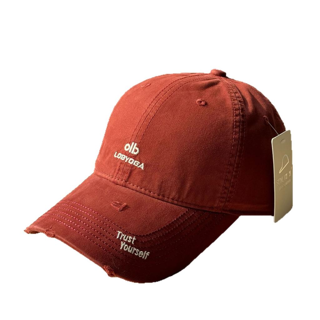 Korean-style Soft-top Simple Trendy Letter Embroidered Baseball Cap for Men and Women, Washed Pure Cotton, Casual and Versatile Duckbill Cap for