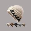 Big Head Circumference Hat Women's Autumn and Winter Loose Bag Head Wool Hat Warm Cold Hat Big Face Small Knitted Ear Hat