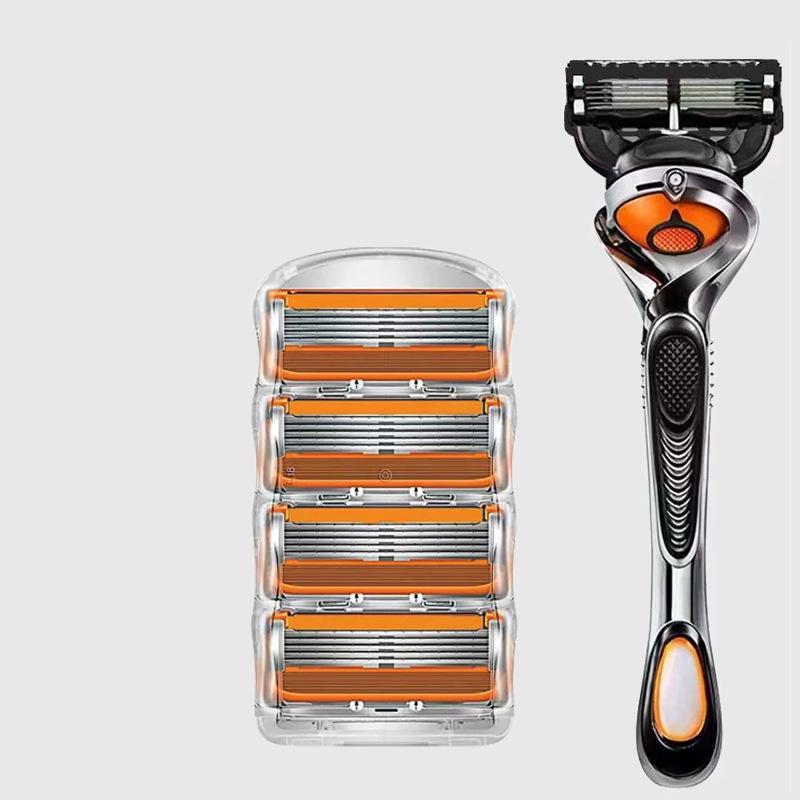 Five-Layer Manual Shaver with Gillette-Compatible Stainless Blades Exclusive Set
