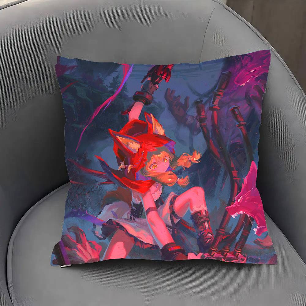 Rossi Anime Arknights Pillow Case Fashion Square Pillowcase Bedroom Sofa Room Ins Decoration Leisure