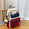 School bag new backpack for men and women, fashionable large capacity backpack, campus style, versatile for junior high, high school, and primary