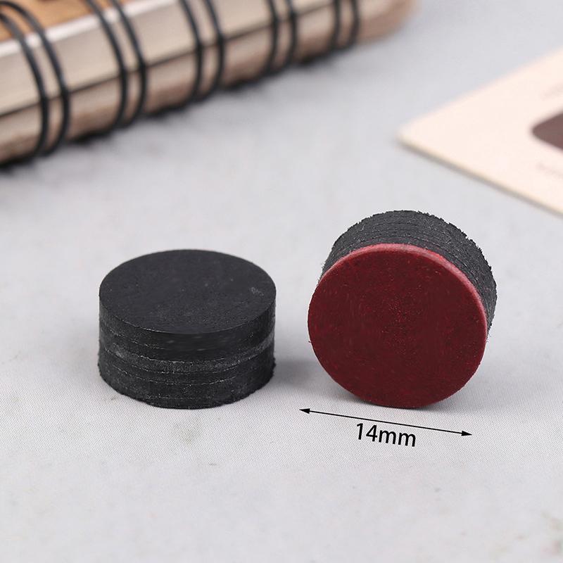 5 ks 14mm špička tága 6 vrstev Kvalitní kožená špička tága pro pool a kulečník Špička tága pro devítku Špička tága pro snooker Kulečníkové příslušenství