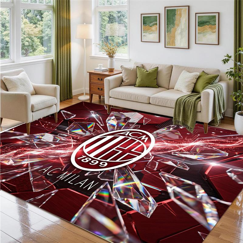 AC Milan Design Crystal Velvet Rug Soft Decorative Mat for Bedroom Entrance