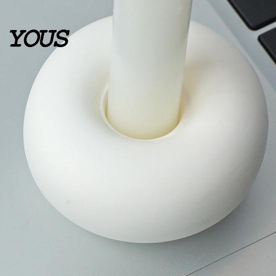 Portacandele in Ceramica Opaca Portacandele Minimalista, Portacandele Geometrico Moderno con Finitura, Portacandele Arrotondato Bianco Crema Decorazione da Tavolo, Sicuro