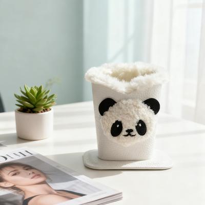 NEW PU Leather Eyeglass Holders Cartoon Lined Eyeglass Stand Frog Panda Space-Saving Glasses Box Desk Organizer