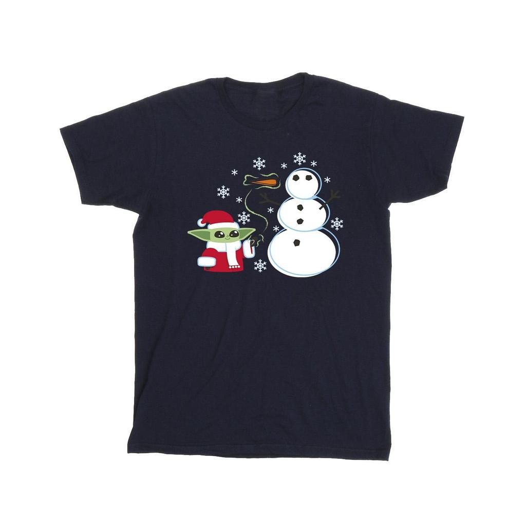 Star Wars The Mandalorian Boys Baby Yoda Winter T-Shirt