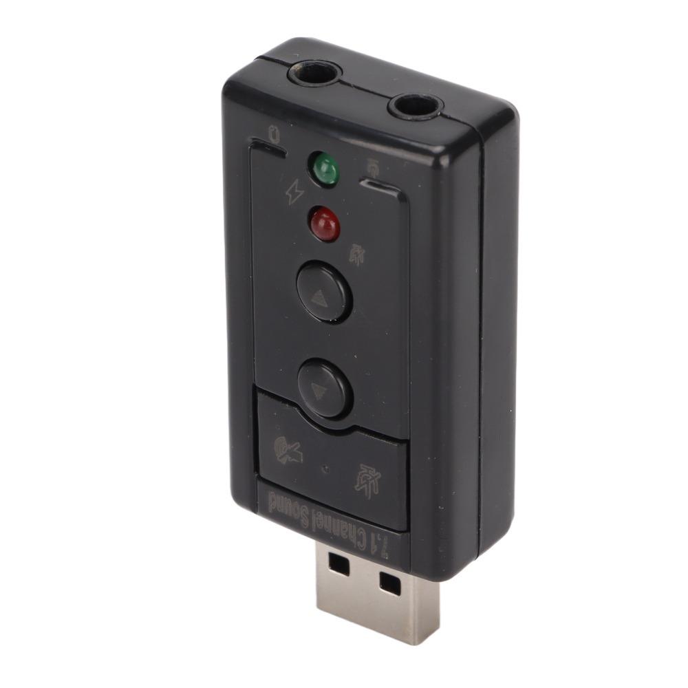 Internal Amplifier and Volume Controls Virtual Sound Card with 3.5mm and Microphone Ports USB External Sound Adapter