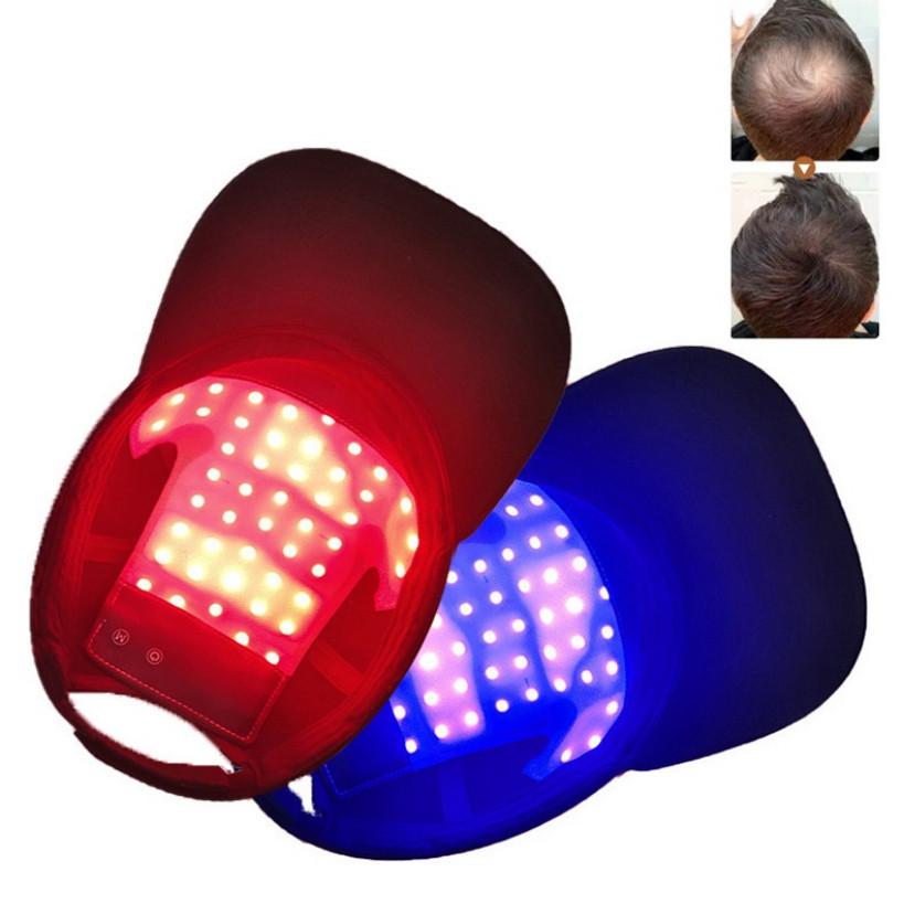 

Инфракрасная шапочка для роста волос Инструмент для ухода за волосами и питания Красный и синий свет Шапочка для роста волос Лазерный инструмент для роста волос 3.7В