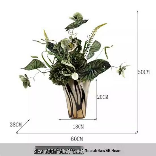 Современная Светлая Роскошная Искусственная Цветочная Композиция для Офиса, Лобби Отеля и Декора Модельной Квартиры