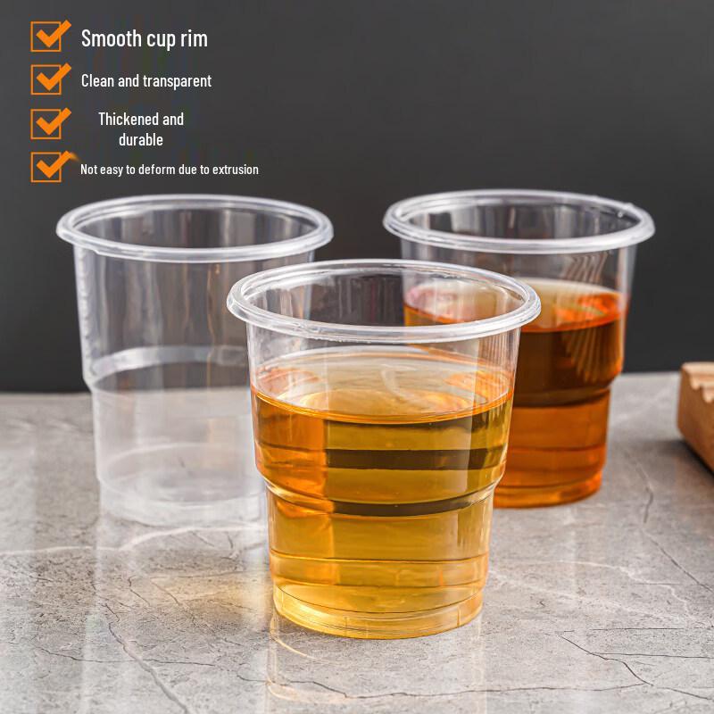 ZISIZ Disposable Transparent Plastic Cups