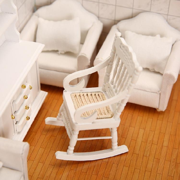 Decorative Rocking Chair Model Simulation Furniture Children’s Hobby Collection