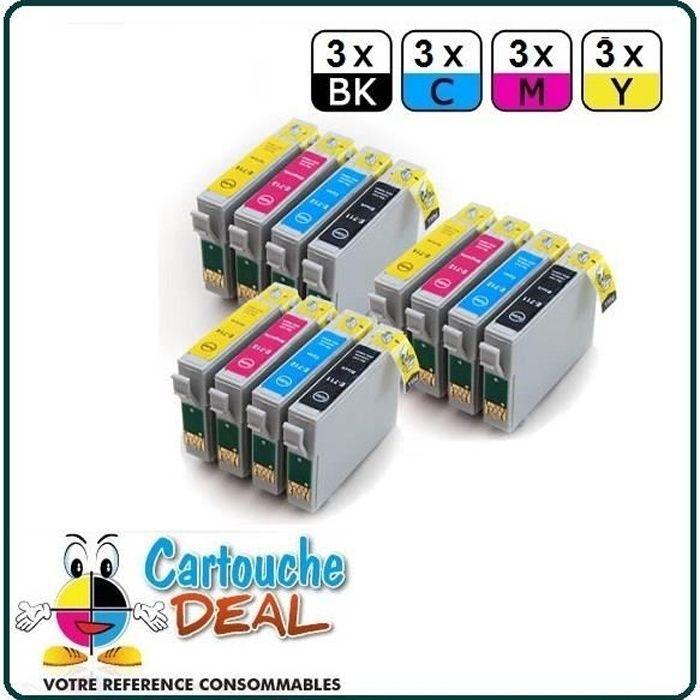 Lot de 12 Cartouches générique compatible Epson T0715