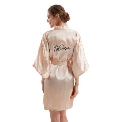 Szlafrok Ślubny Haftowany Matka Panny Młodej Haftowany Druhna Druhna Poranny Szlafrok Ślub Druhna Moda Temperament Elegancki