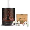 Naturalis Aroma Diffuser für den Heimgebrauch, elektrisch – 300 ml Tank, 5 natürliche ätherische Öle gratis, 4 Timer-Einstellungen, 2 Nebelmodi, 7-farbige LED-Lichter