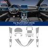 For Kia K3 -2024 TPU Car Navigation Screen Film Gearbox Protective Sticker Anti-scratch Repair Interior Accessories