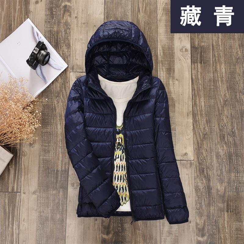 2024 Autumn and Winter New Women's Hooded Light Down Jacket Short Casual Thin Down Jacket Large Size Winter Clothing