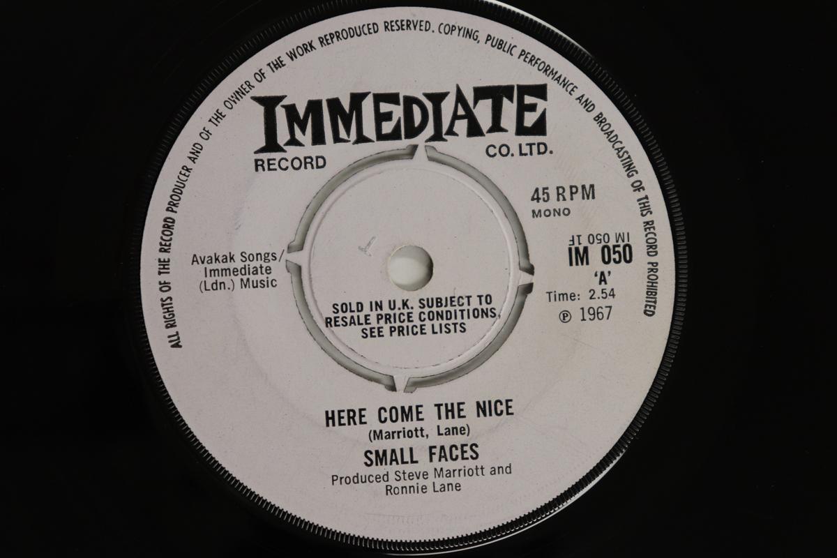 

7inch Record SMALL FACES - Here Come The Nice IM050 IMMEDIATE 1967 UK Rock Used